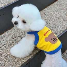 Vêtements de chien Summer Bear Vest Pet Vêtements Pet Cotton Clothing Dogs Super For Small Designer Jirt Puppy Chihuahua Print