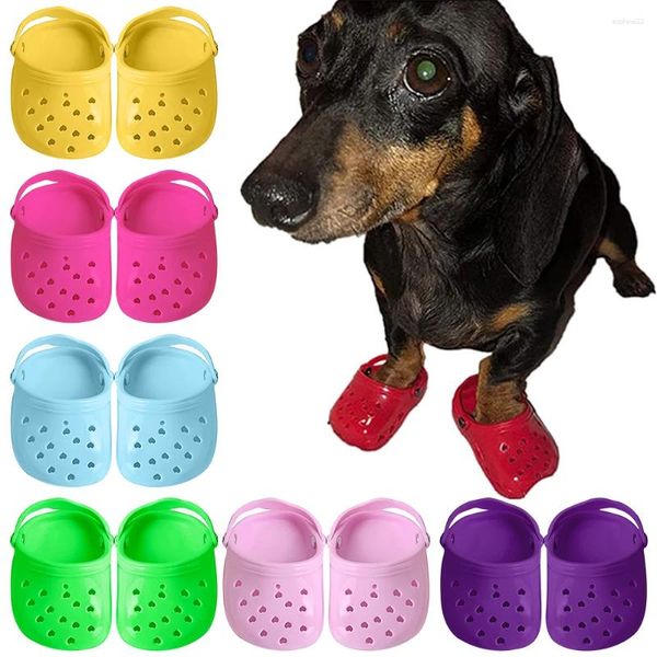 Vêtements de chien été respirant maille douce sandales pour animaux de compagnie semelles antidérapantes robustes chaussures de chat de chiot mignon pour les produits Chihuahua