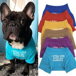 Vêtements pour chiens vêtements d'été pour petits grands chiens chiot chat mince respirant t-shirt bouledogue français Costumes fournitures 230531
