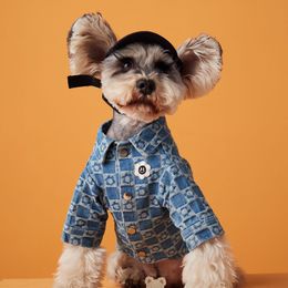Vêtements pour chiens Sweat à capuche pour chien d'été chemise en jean mince respirant Bichon Frise bouledogue français Schnauzer vêtements pour animaux de compagnie manteau décontracté 230919