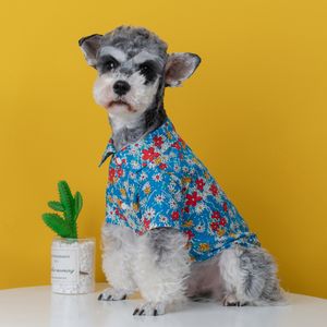 Hondenkleding Zomerhemd Cat Puppy Puppy Kleine hond Kostuum Kleding Kuppel Bloemen huisdierkleding Poedel SamoYed Corgi Yorkie Pomeranian Clothing 230504