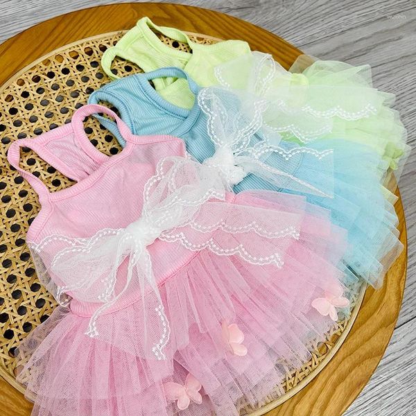 Ropa para perros Vestido de verano Vestidos de novia Gato Cachorro Pomeranian Maltés Bichon Poodle Schnauzer Ropa Ropa para mascotas XXS