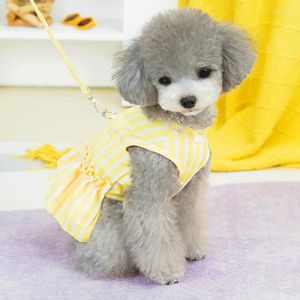 Hondenkleding zomerjurken harnas vest rok jurk kat puppy poodle yorkshire chihuahua pomeranian shih tzu kleine kleding