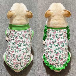 Hondenkleding zomer Franse bulldog honden kleding paar huisdier kleding pug shirt shirt poodle schnauzer frenchies honden kostuum kleding dropship 230504