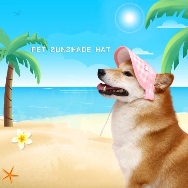 Ropa de perro sombrero de verano ajustado suave hebilla fieltro sol sol