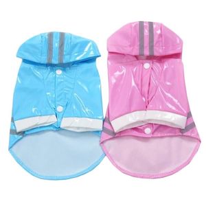 Vêtements de chien Summer Outdoor Puppy Pet Rain Coat Hoody Vestes imperméables PU Raincoat pour chiens Chats Vêtements Entier P63320j