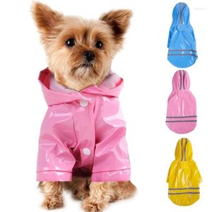 Hondenkleding zomer buiten puppy puppy huisdier regenjas s-xl hoody waterdichte jassen pu regenjas voor honden katten kleding groothandel