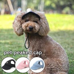 Ropa para perros Gorra para mascotas de verano con oreja Gorras de béisbol de color sólido para perros medianos pequeños Accesorios para sombreros de gato a prueba de sol resistentes al desgaste