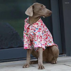 Vêtements pour chiens Vêtements d'été pour animaux de compagnie Style hawaïen Chemises de plage imprimées pour chiot Moyen Grand Chihuahua Costume Vêtements