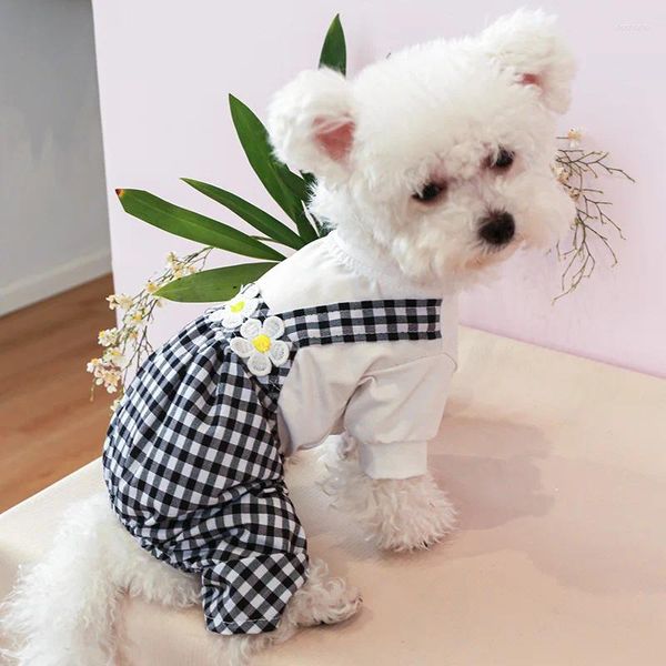 Ropa para perros ropa de mascota de verano mompers traje de cachorros pantalones pequeños trajes overoles bichon poodle pomeranian yorkies ropa xs