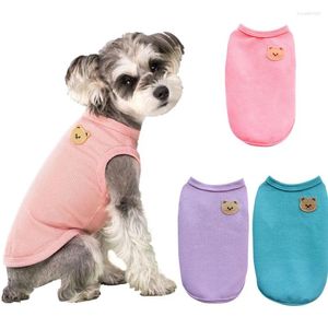 Ropa para perros Chaleco de enfriamiento para mascotas de verano Ropa Ropa para chihuahua Camiseta sólida Camiseta fina de algodón Waffler Disfraz de cachorro