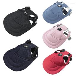 Appareils pour chiens Summer Pet Hat Cap Voyage de baseball extérieur toile petits accessoires de crème solaire