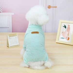 Chien Vêtements D'été Pet Jumpsuit Stripe Chiens Pyjama Petit Ménage Vêtements Chiot Costume Pour Chihuahua Bichon Ropa Para Pereo #H F