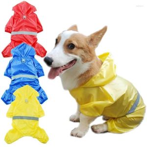 Hondenkleding zomer huisdier waterdichte regenjas jumpsuit reflecterende regenjas kraam jassen met kleine buitenkleding