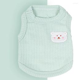 Vêtements pour chiens Vêtements d'été pour chiots Gilet de dessin animé Vêtements pour animaux de compagnie Chihuahua T-shirt Schnauzer Yorkie Costumes de caniche poméranien