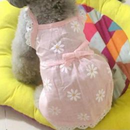 Dog Apparel Summer Puppy Dress Sleeveless Pullover Skirt Vest Shirt Breathable Girl Boy Chihuahua