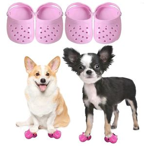 Hondenkleding Zomer Sandalen Schoenen Siliconen Materiaal Verstelbaar Ademend Robuuste Antislipzool Puppy Teddy Bichon Dierbenodigdheden