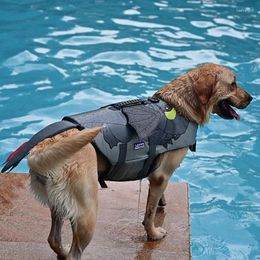 Ropa de perro Summer Swimsuit Canine Life Jacket Golden Retriever Labrador Swimwear