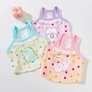 Appareils pour chiens Vest d'été mignon Imprimer à point glacée Crème Couleur Cat Small Two Two Feet Pet Clothes Puppy