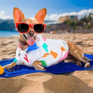 Sweat à sweat à sweat à l'épreuve du soleil Protection solaire d'été Small Clothes Print Poncho pour animaux de compagnie moyens Puppy Cat Vêtements