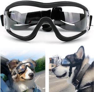 Vêtements pour chiens Lunettes de soleil Lunettes Sangle réglable pour le ski de voyage et anti-buée Neige Pet Medium à Large 230921