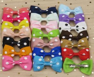 Hondenkledingbenodigdheden Pet Home Garden Dog 20 -stcs Verzuiling Aessories Dot Style Mix Color Ribbon Cat Hair Bows Ally Clips Cute Head2341880