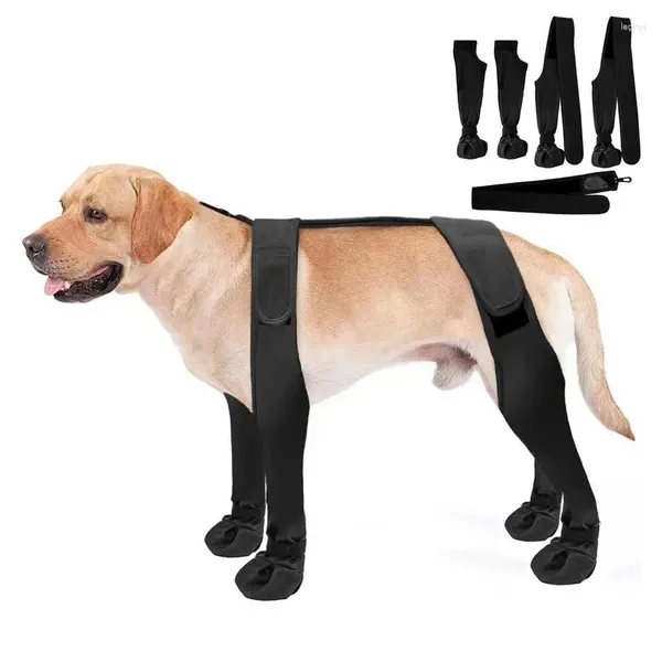Vêtements pour chiens Bottes à bretelles Protecteurs imperméables Chiot doux Chaussures d'hiver antidérapantes Chaussons réglables pour pattes de chiens