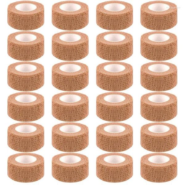 Vêtements pour chiens SV-24 rouleaux Beige élastique auto-adhésif bandage 2.5cm teint sport pour les blessures et le traitement des animaux de compagnie