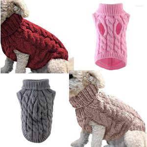 Hondenkleding trui jas huisdier winter jumper kattenvest warm breien wollen coltrui haakkleding voor kleine middelgrote chihuahua outfit