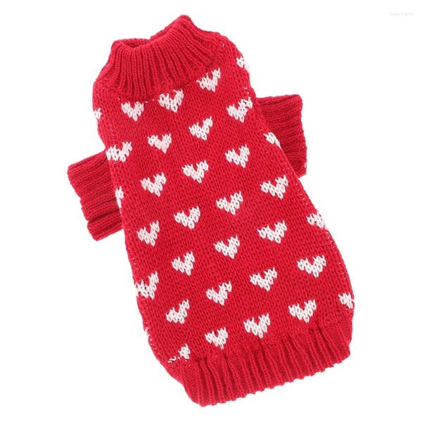 Ropa para perros Suéter Ropa pequeña Patrón de corazón para mascotas Decorativo (Talla L)