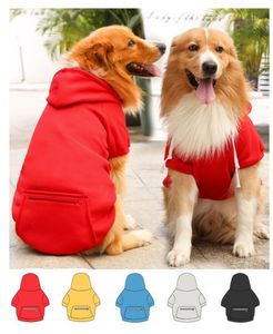 Vêtements pour chiens Sweatshirts Vêtements Sweats à capuche mignons avec poche Automne Hiver Pet Vêtements chauds Chiot Manteau Veste 5 Couleurs Cadeaux Garder