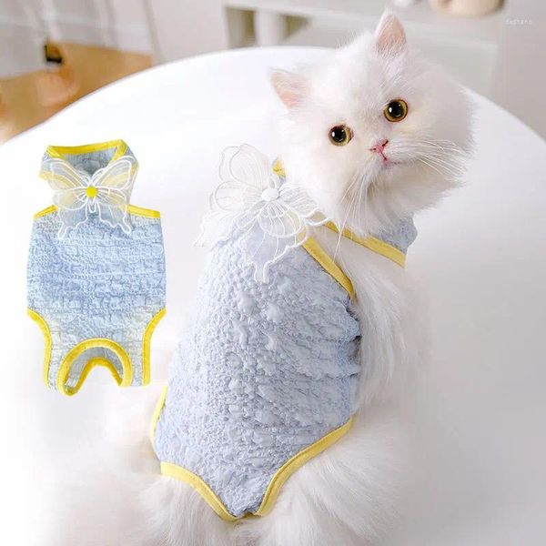 Ropa para perros dulce de recuperación de gatos traje de mariposa esterilización anti-accesorios de ropa de ropa de herida