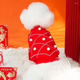 Hond Kleding Zoete Kerst Kostuums Sweatshirt Wit 3d Bal Trui Winter Huisdier Kleding Voor Kleine Middelgrote Honden Trui Ropa Perro