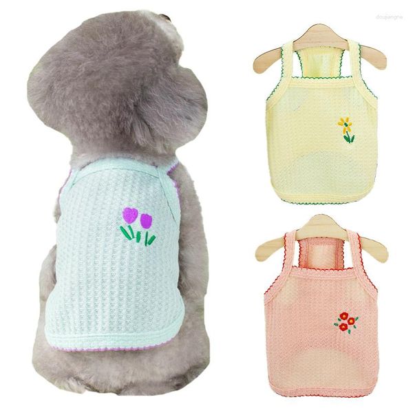 Vêtements de chien doux mignon chat gilet vêtements chiot bretelles été vêtements pour animaux de compagnie pour youkshire chihuahua t-shirt petits chiens moyens