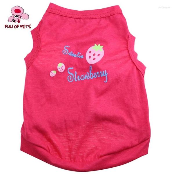 Ropa para perros sweet strawberry chaleco para (rosa XS-L) Puppy Rose Rode Pets Pets Dogs