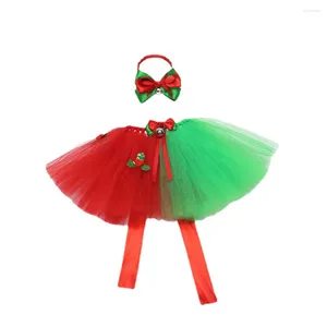 Vêtements pour chiens Sweethome 2 pièces Pet Tutu Jupe Collier Ensemble Doux Respirant Robe De Noël Tenue De Noël Pour La Fête De Mariage Vacances