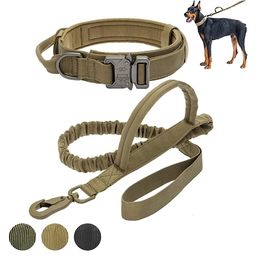 Hondenkleding tactische riem kragen verstelbare nylon militaire kraag leads voor middelgrote grote honden Duitse herder training jagen 230814