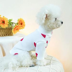 Ropa para perros que oso amor camisa de dos piernas en la masa de invierno ropa caliente de cachorros en casa castaño casual ropa linda xs-xl