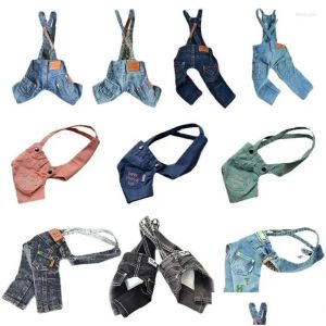 Vêtements pour chiens La version Chao Good Jeans Compilation Pet Casual Pantalon Pantalon Jambe Droite Teddy Printemps Et Automne Style