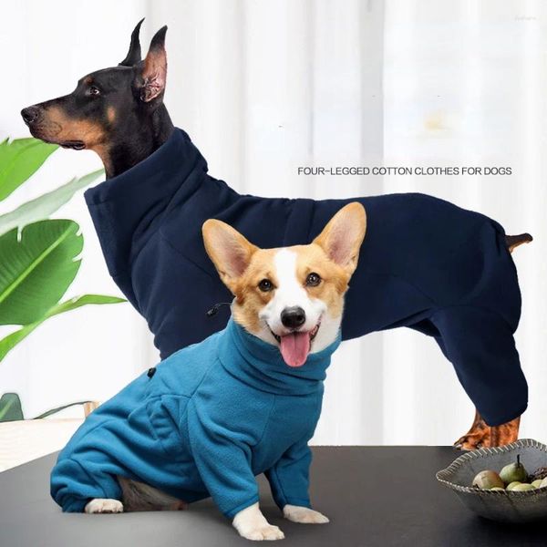 Vêtements pour chiens épaissis à quatre pattes veste rembourrée arrière glissant gantleman sceet vêtements en toison automne et hiver