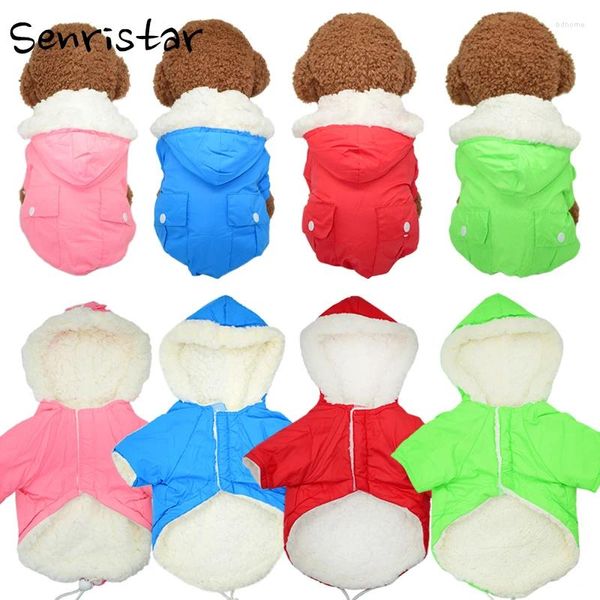 Vêtements pour chiens vêtements de coton chaud épaissis pour petits chiens moyens de chiens moyens costumes moelleux Chihuahua yescarreaux revêtements de veste pour animaux de compagnie