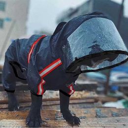 Ropa para perros Tide marca impermeable mascota perro impermeable reflectante ropa de poliéster de cuatro patas suministros de tamaño mediano y grande