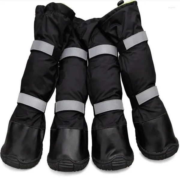 Vêtements de chien Top qualité imperméable chaud grandes chaussures hiver grand animal de compagnie en plein air bottes longues antidérapantes pour chiens 4 pièces/ensemble