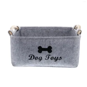 Dog Apparel Toy Basket Pet Storage Bin Box Organizer Felt Toys Accessorybaskets Container Foldablebins Dogs Outdoorholder Towel Soft
