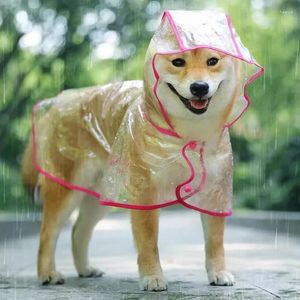 Hondenkleding Transparante regenjas Regenkleding Waterdichte puppy-regenjas Kleding met capuchon voor kleine honden Zachte PVC-poncho