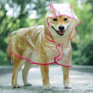 Ropa para perros Chubasquero transparente Chaqueta impermeable de Pvc suave Ropa para perros pequeños Gatos Verano Cachorro Ropa impermeable con capucha Abrigo de Chihuahua