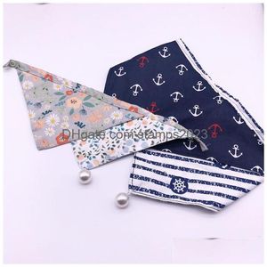 Hondenkleding Trendy Bedrukt Huisdier Speeksel Handdoeken 2 Patroon Mooi Charme Bandana's Modieus Zacht aanvoelend Kat Hond Schattig Driehoek Drop Delivery Ho Dhyje