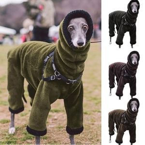 Vêtements pour chiens Col roulé Vêtements pour animaux de compagnie pour moyenne grande veste Greyhound manteau épais chaud Whippet vêtements quatre pattes chiens pulls d'hiver