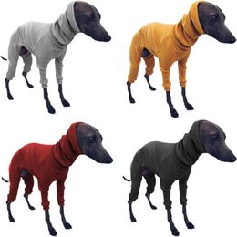 Vêtements pour chiens Col roulé Vêtements pour chiens de compagnie Stretch Salopette à quatre pattes pour gros chiens Pyjamas d'hiver Onesies pour Whippet Greyhound italien S-5XL 231117