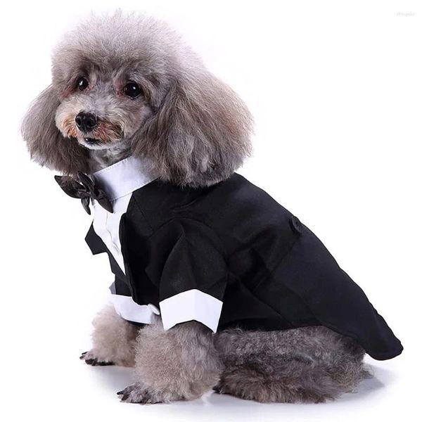 Ropa para perros Esmoquin Ropa formal Camisa Traje Traje de boda Fiesta Pajarita Traje para perros Traje de gato Cumpleaños Navidad Mascota